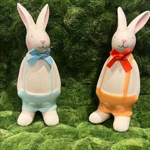 GANZ Ceramic Easter Bunny Figurines